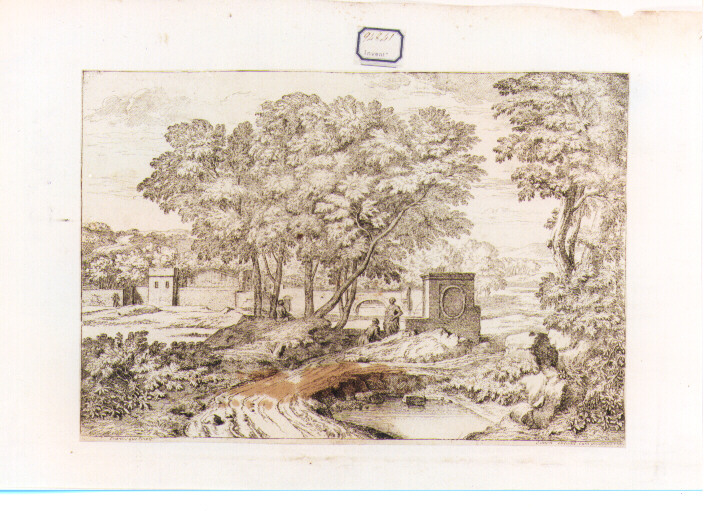 paesaggio (stampa) - ambito francese (sec. XVII)