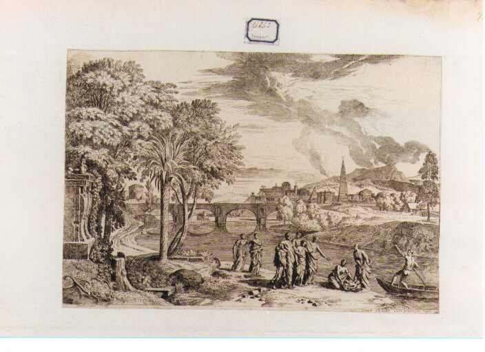 Mosè salvato dalle acque (stampa) - ambito francese (sec. XVII)