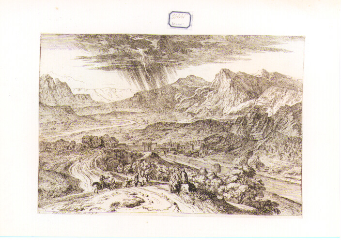 paesaggio (stampa) - ambito francese (sec. XVII)