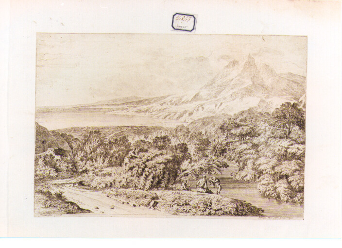 paesaggio (stampa) - ambito francese (sec. XVII)