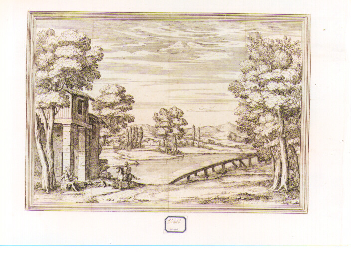 paesaggio (stampa) - ambito francese (sec. XVII)