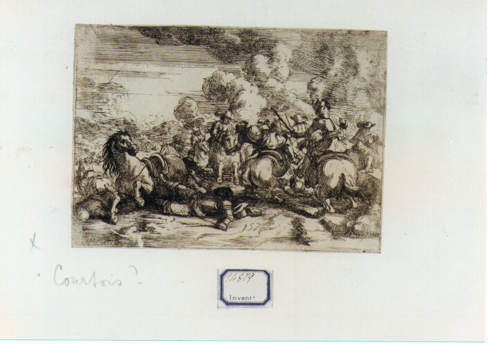 scena di battaglia (stampa) - ambito fiammingo (sec. XVII)