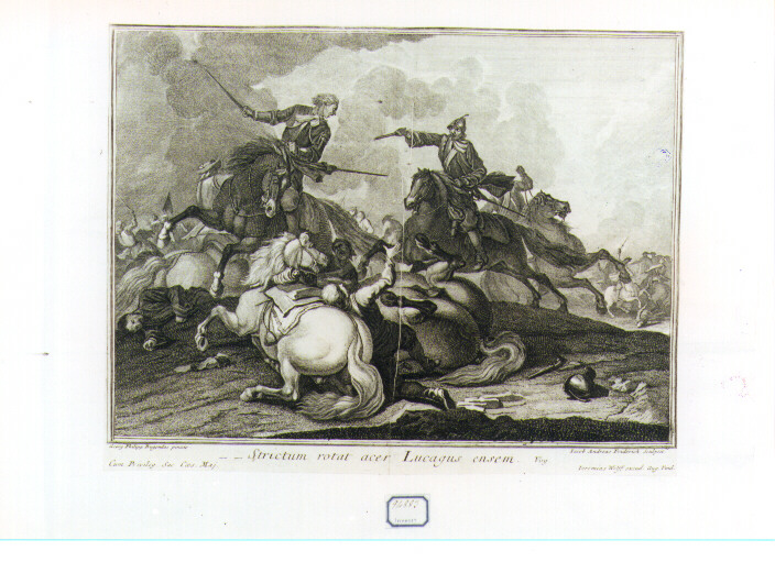scena di battaglia (stampa) di Rugendas Georg Philipp (sec. XVIII)