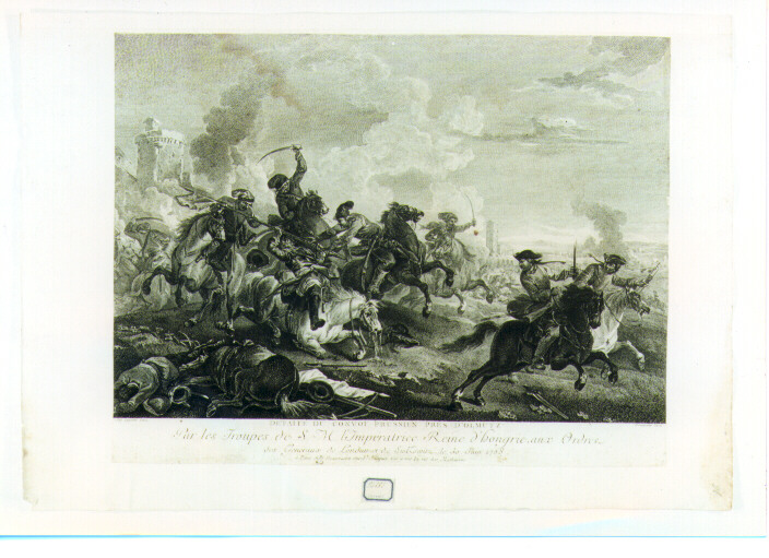 scena di battaglia (stampa) di Beauvarlet Jacques Firmin (CERCHIA) (sec. XVIII)