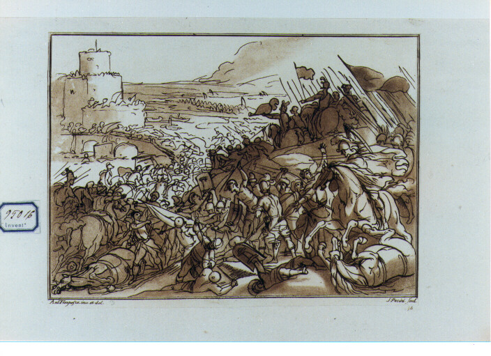 scena di battaglia (stampa) di Tempesta Antonio, Pacini Sante (sec. XVIII)