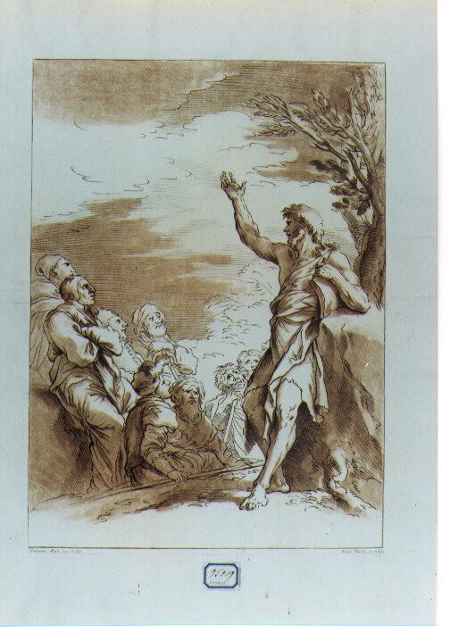 San Giovanni Battista (stampa) di Pacini Sante, Rosa Salvator (sec. XVIII)