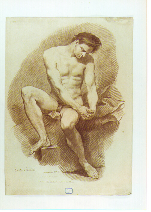figura maschile (stampa a colori) di Demarteau Gilles (sec. XVIII)