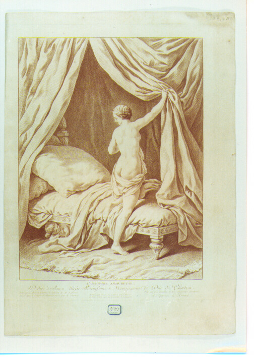 figura femminile (stampa a colori) di Bonnet Louis Martin detto Tennob (sec. XVIII)