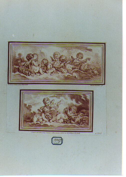 putti alati (stampa a colori) di Boucher Francois (sec. XVIII)