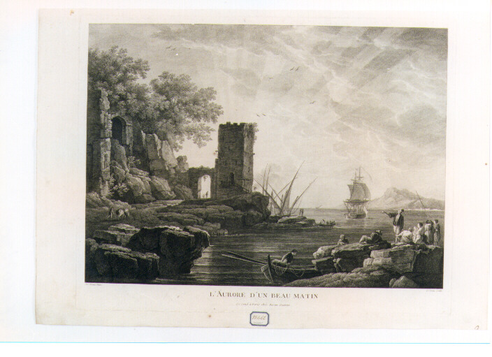 paesaggio (stampa) di Le Veau Jean Jacques, Vernet Claude Joseph (sec. XVIII)