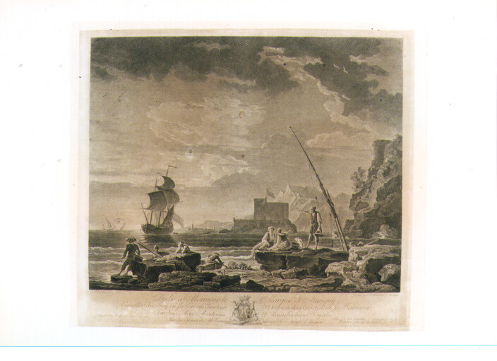 paesaggio marino (stampa) di Vernet Claude Joseph (sec. XVIII)