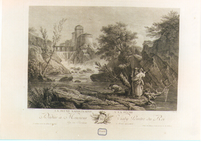 paesaggio marino (stampa) di Le Veau Jean Jacques, Vernet Claude Joseph (sec. XVIII)