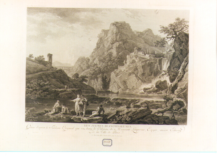paesaggio fluviale (stampa) di Vernet Claude Joseph (sec. XVIII)