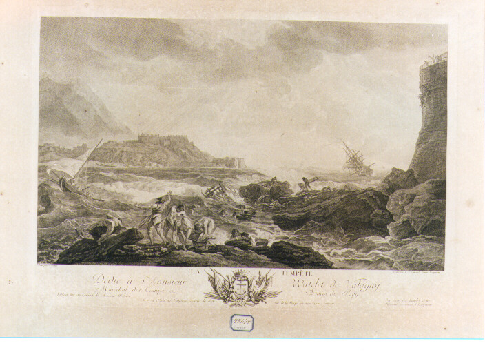 paesaggio marino (stampa) di Vernet Claude Joseph (seconda metà sec. XVIII)