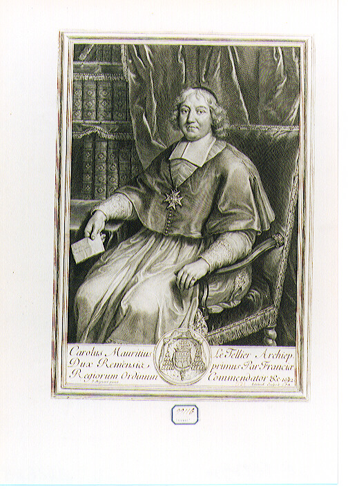 ritratto d'uomo (stampa) di Edelink Gerard, Mignard Paul (sec. XVII)