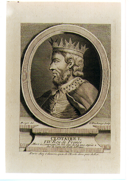 ritratto d'uomo (stampa) di Duchange Gaspard (sec. XVIII)