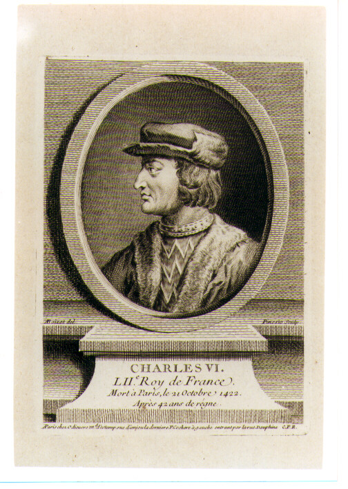 ritratto d'uomo (stampa) di Pinssio Sebastien (sec. XVIII)