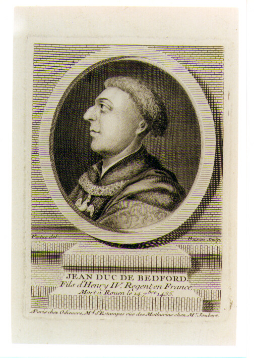 ritratto d'uomo (stampa) di Basan Pierre François, Vertue George (sec. XVIII)