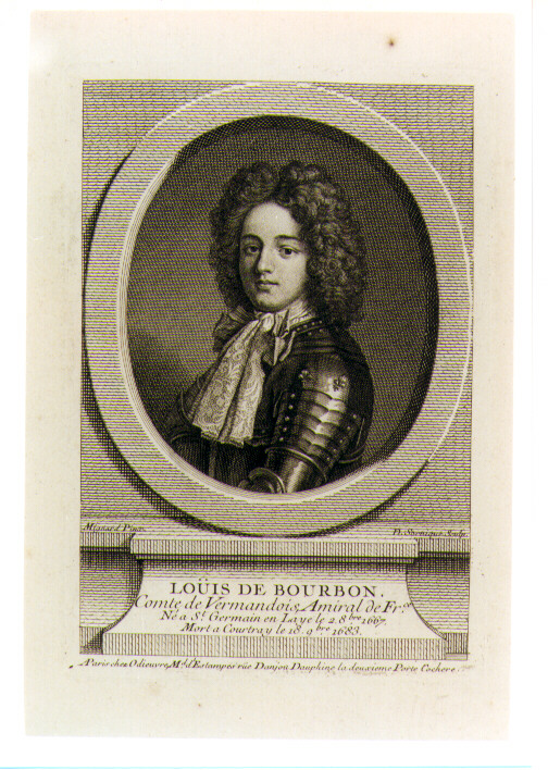 ritratto d'uomo (stampa) di Mignard Paul, Sornique Dominique (sec. XVIII)
