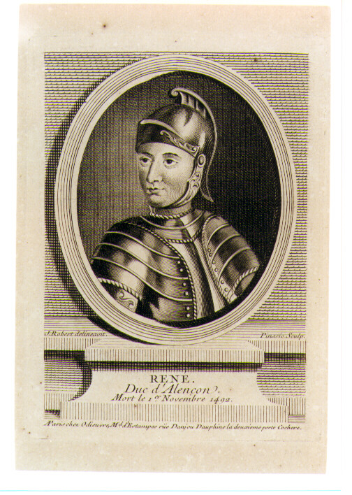 ritratto d'uomo (stampa) di Pinssio Sebastien, Robert Jean (sec. XVIII)
