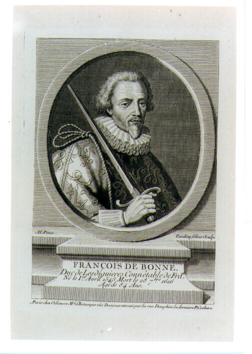 ritratto d'uomo (stampa) di Tardieu Nicolas Henri (sec. XVIII)