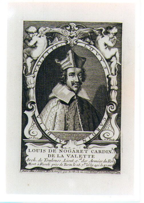 Ritratto di Louis De Nogaret Cardinale De la Valette (stampa) - ambito francese (sec. XVIII)