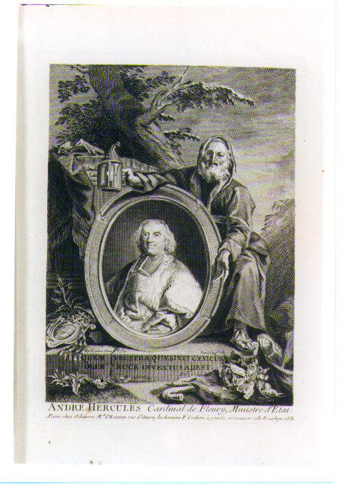 Ritratto di Andrè Hercules Cardinale De Fleury (stampa) di Rigaud Hyacinthe (sec. XVIII)