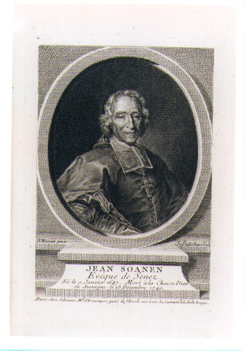 Ritratto di Jean Soanen Vescovo di Senez (stampa) di Balechou Jean Joseph (sec. XVIII)