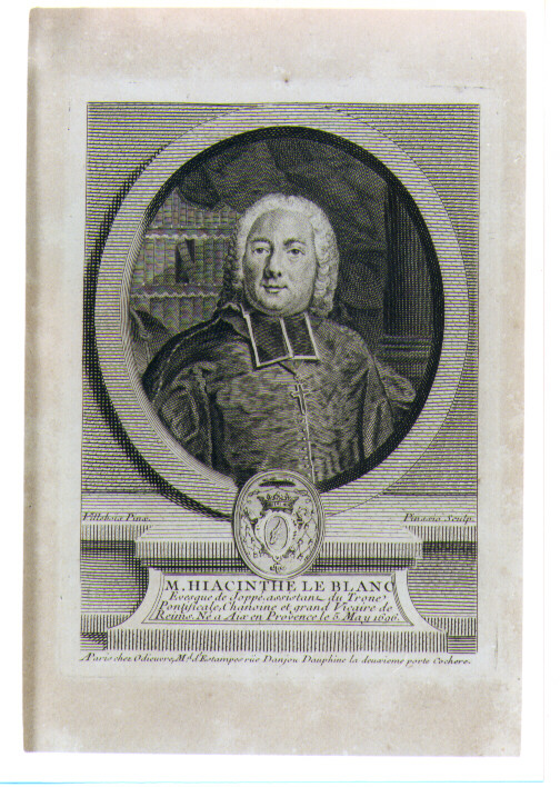 Ritratto di Hiacinthe Le Blanc (stampa) - ambito francese (sec. XVIII)