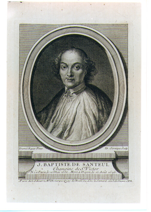 ritratto d'uomo (stampa) di Dumée E. J, Sornique Dominique (sec. XVIII)