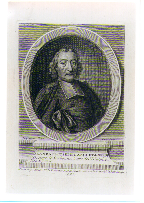ritratto d'uomo (stampa) di Chevalier Jean Alexandre, Petit Gilles Edme (sec. XVIII)