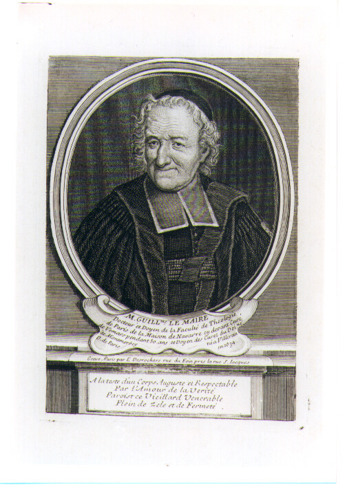 ritratto d'uomo (stampa) di Desrochers Etienne Jehandier (sec. XVIII)