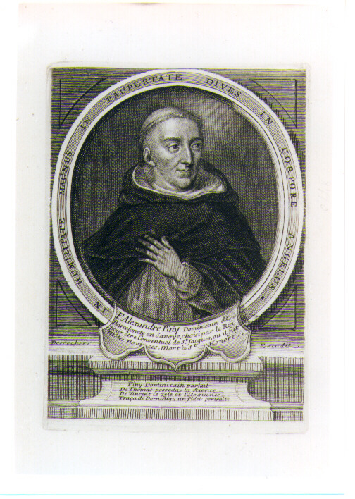 ritratto d'uomo (stampa) di Desrochers Etienne Jehandier (CERCHIA) (sec. XVIII)