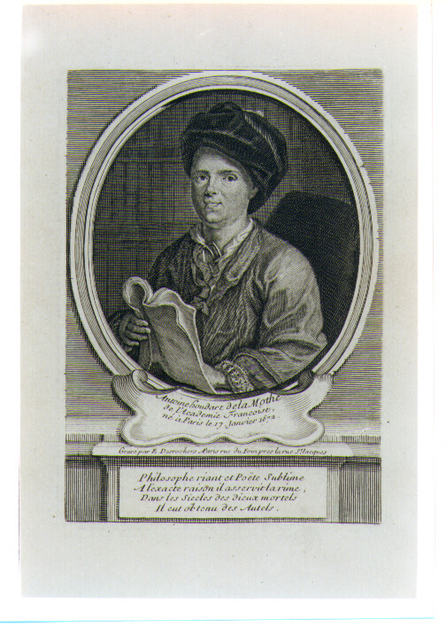 ritratto d'uomo (stampa) di Desrochers Etienne Jehandier (sec. XVIII)