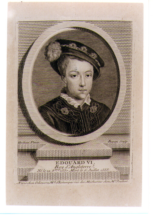 ritratto d'uomo (stampa) di Holbein Hans il Giovane, Basan Pierre François (sec. XVIII)