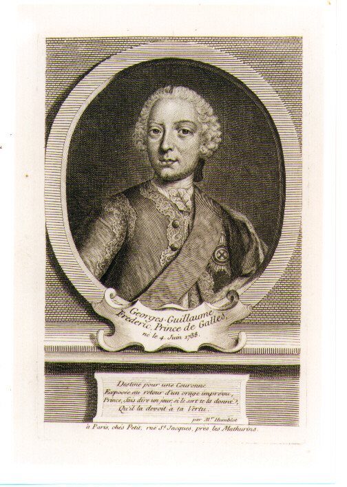 ritratto d'uomo (stampa) di Desrochers Etienne Jehandier (CERCHIA) (sec. XVIII)