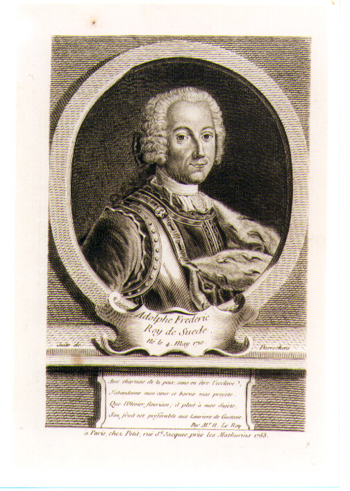 ritratto d'uomo (stampa) di Desrochers Etienne Jehandier (CERCHIA) (sec. XVIII)