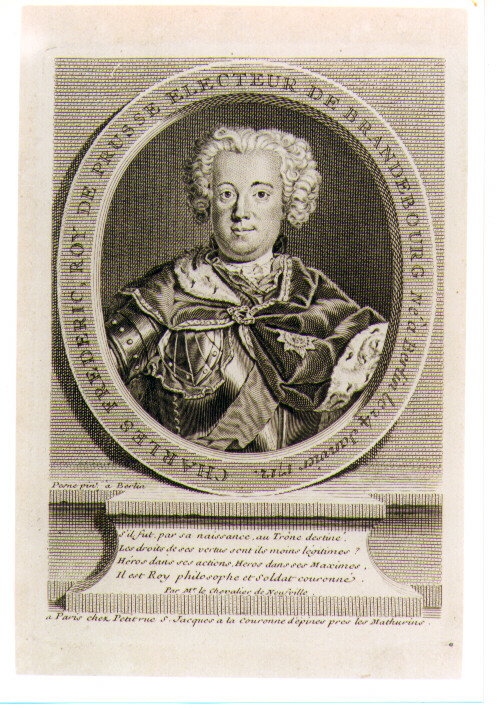 ritratto d'uomo (stampa) di Petit Gilles Edme (sec. XVIII)