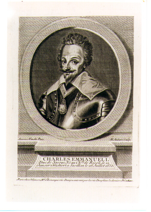 ritratto d'uomo (stampa) di Aubert Michel-Guillarme, Van Dyck Anton (sec. XVIII)