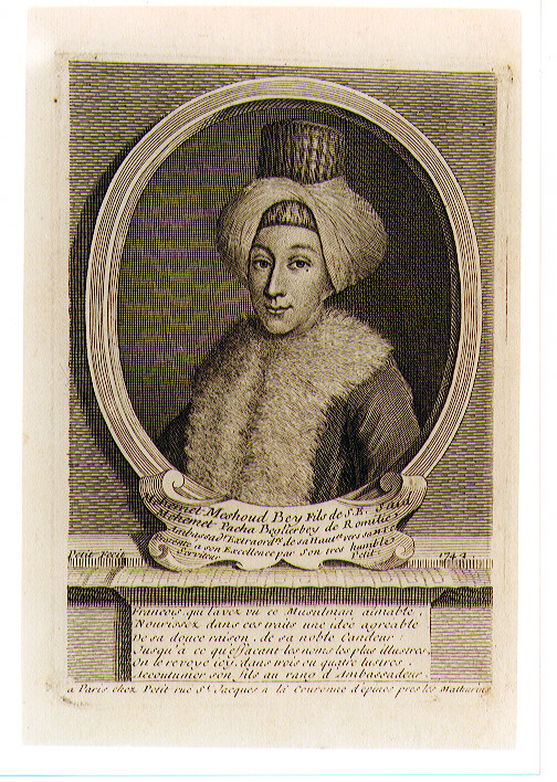ritratto d'uomo (stampa) di Petit Gilles Edme (sec. XVIII)