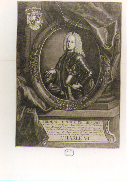 ritratto d'uomo (stampa) di Ammann Johann (sec. XVIII)