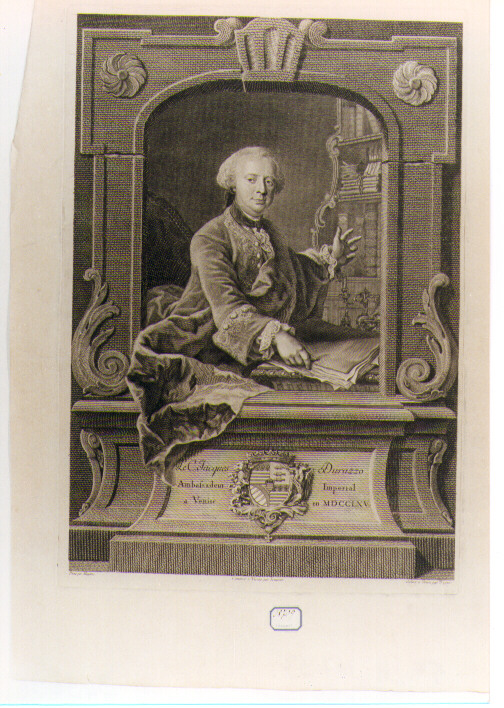 ritratto d'uomo (stampa) di Wagner Joseph (sec. XVIII)