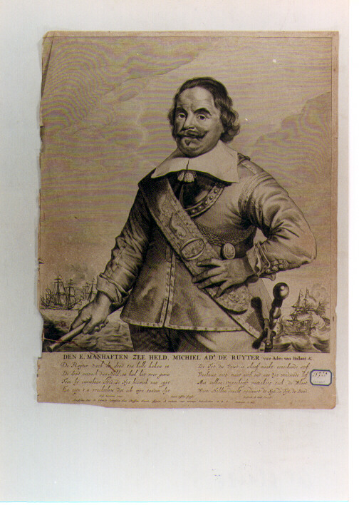 ritratto di Michiel AD.R De Ruyter (stampa) di De Visscher Jan (sec. XVII)
