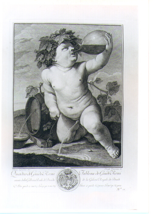 BACCO FANCIULLO (stampa) di Reni Guido, Camerata Giuseppe, Gandini Francesco (sec. XVIII)