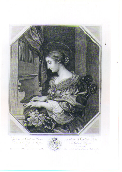 SANTA CECILIA (stampa) di Dolci Carlo, Kilian Philipp Andreas, Hutin Charles François (sec. XVIII)