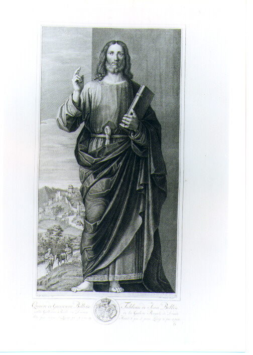 CRISTO BENEDICENTE (stampa) di Bellini Giovanni detto Giambellino, Folkema Jacob, Bacciarelli Marcello (sec. XVIII)