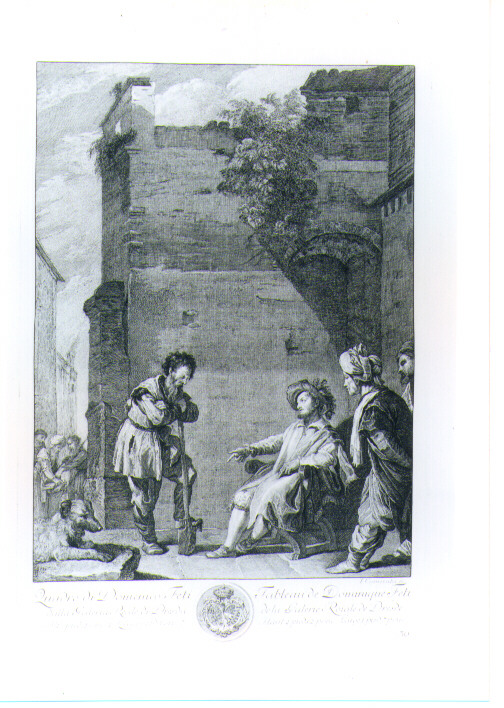 PARABOLA DEL PADRE DI FAMIGLIA (stampa) di Fetti Domenico, Camerata Giuseppe (sec. XVIII)