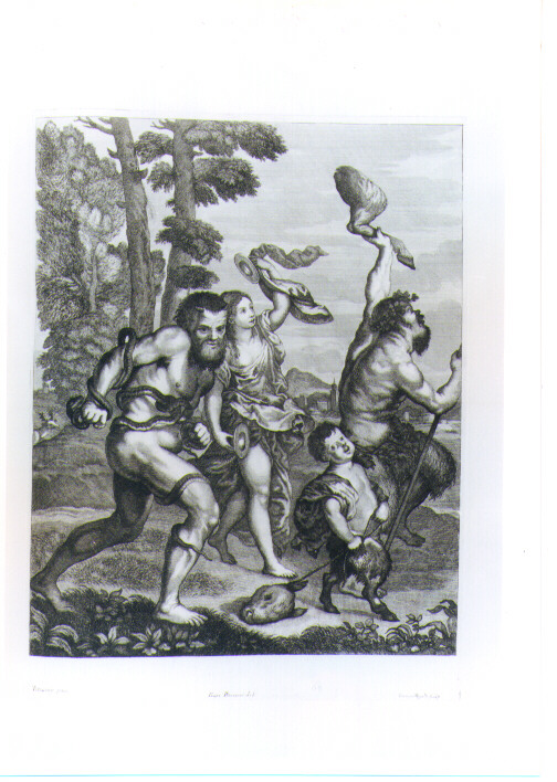 DANZA BACCHICA (stampa) di Mogalli Cosimo, Petrucci Francesco, Vecellio Tiziano (sec. XVIII)