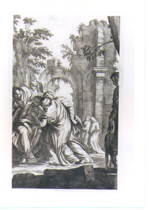 RESURREZIONE DI LAZZARO (stampa) di Caliari Paolo detto Paolo Veronese, Lorenzini Giovanni Antonio detto Fra Antonio, Petrucci Francesco (sec. XVII)