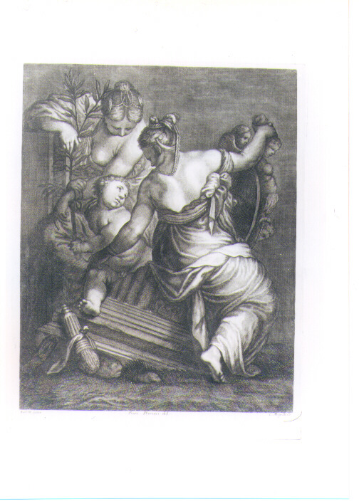 CUPIDO E PSICHE (stampa) di Zelotti Battista, Mogalli Cosimo, Petrucci Francesco (sec. XVIII)